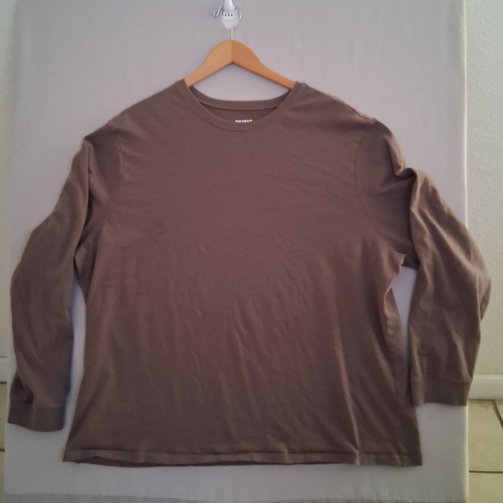 Men' SKIMS Long Sleeve Lounge Shirt : Size 3X : Brown
